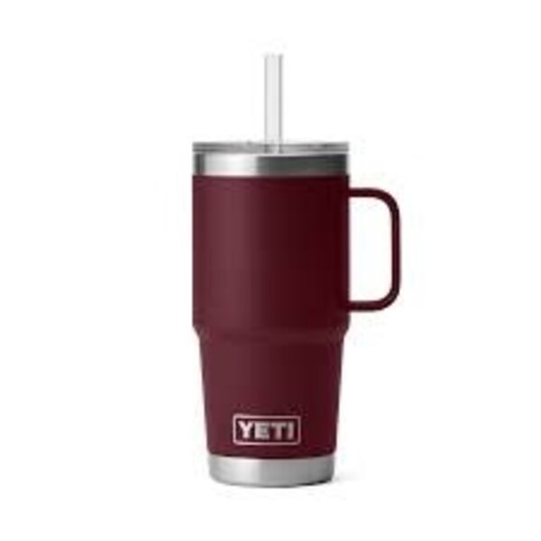 Yeti Rambler 739mL Straw Mug w/Straw Lid. Wine Vine Red