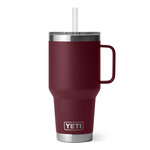 Yeti Rambler 1L Straw Mug w/Straw Lid. Wine Vine Red