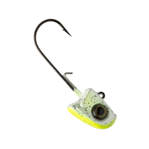 Great Lakes Finesse Hanging Jig Head 1/4oz Chartreuse Shad 2-pk