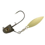 Great Lakes Finesse Sneaky Spin Matte Green Pumpkin 3/8oz 1/0 Gold Blade 1-pk
