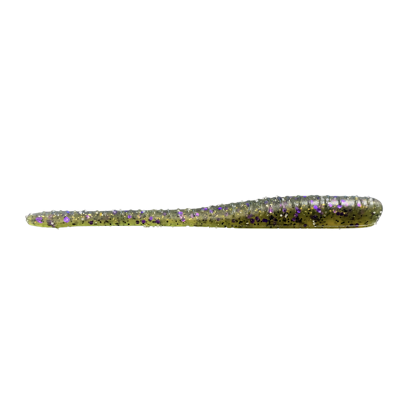 Great Lakes Finesse Drop Worm 4" Green Pumpkin Purple 8-pk