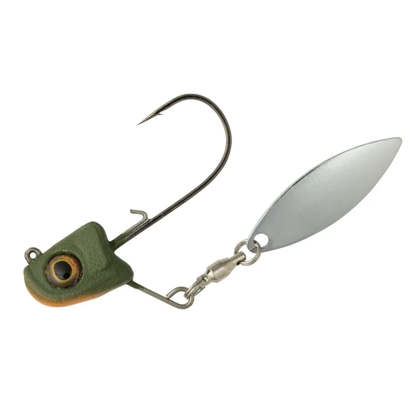 Great Lakes Finesse Sneaky Spin Matte Perch 3/8oz 1/0 Silver Blade 1-pk