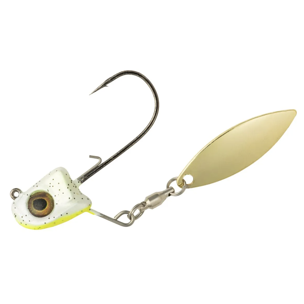 Great Lakes Finesse Sneaky Spin Chartreuse Shad 3/8oz 1/0 Gold Blade 1-pk