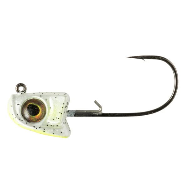 Great Lakes Finesse Sneaky Swimbait Jig Head 5/16oz Chartreuse Shad 2-pk