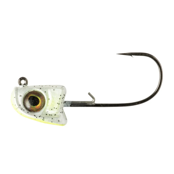 Great Lakes Finesse Sneaky Swimbait Jig Head Chartreuse Shad 1/8oz 2-pk
