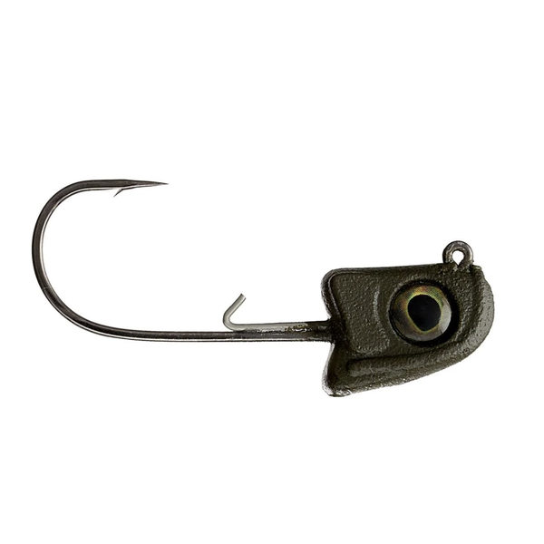 Great Lakes Finesse Sneaky Swimbait Jig Head 1/8oz Matte Green Pumpkin 2-pk