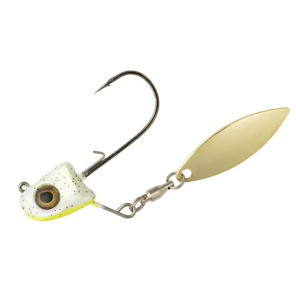 Great Lakes Finesse Sneaky Spin Chartreuse Shad 3/16oz 1/0 Gold Blade 1-pk