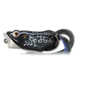 Live Target Hollow Body Frog Popper 2-1/2" Black/Black 1/2oz