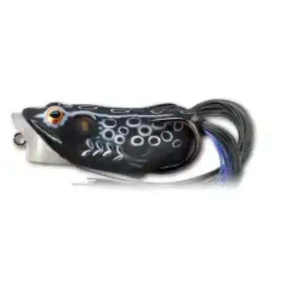 Live Target Hollow Body Frog Popper 2-1/2" Black/Black 1/2oz