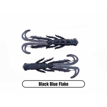 X Zone Stealth Finesse Series 2.75" Scented Stealth Creature. Black Blue Flake