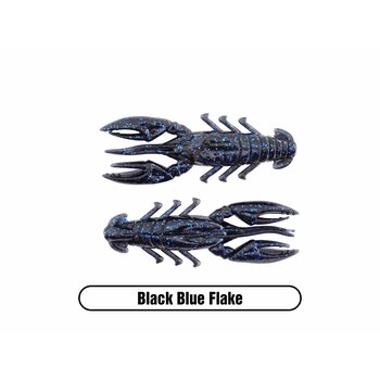 X Zone Stealth Finesse Series 2.5" Scented Stealth Craw. Black Blue Flake