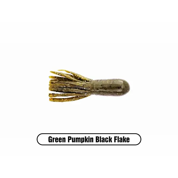 X Zone Stealth Finesse Series 2.25" Scented Stealth Tube. Green Pumpkin Black Flake