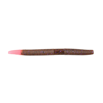Yamamoto 5" Senko Cinnamon Black/Purple Flake Pink Tip 10-pk