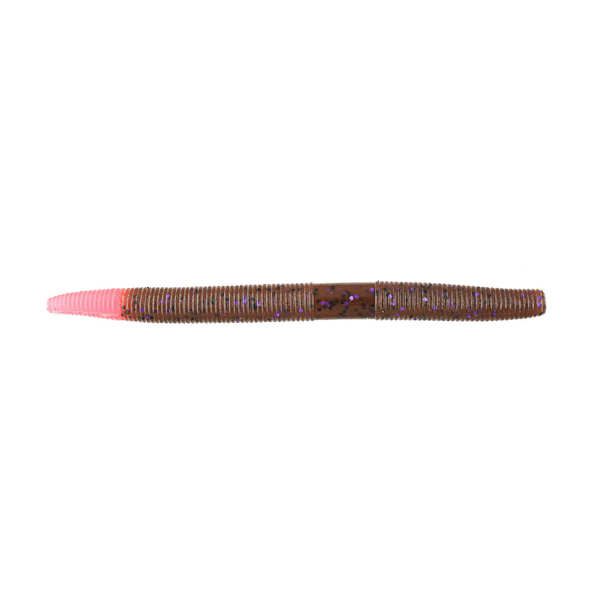 Yamamoto 5" Senko Cinnamon Black/Purple Flake Pink Tip 10-pk