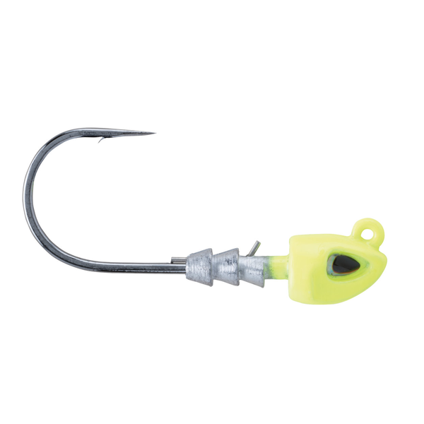 Berkley Fusion19 Swimbait Jighead 3/8oz 3/0 Chartreuse 3-pk