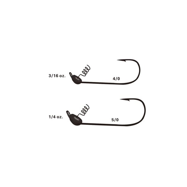 X Zone Tungsten Shakey Jig Head Black 1/4oz 2-pk