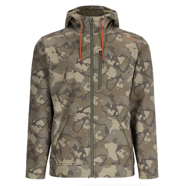 Simms Men's Rogue Fleece Hoody. Regiment Camo Olive Drab