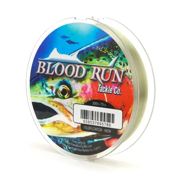 Blood Run 15lb Floating Mono 300yd Natural Green