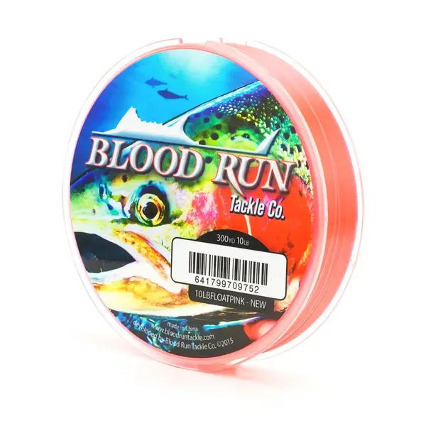 Blood Run 10lb Floating Mono 300yd Hot Pink