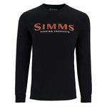 Simms Men's Simms Logo LS Shirt. Jet Black