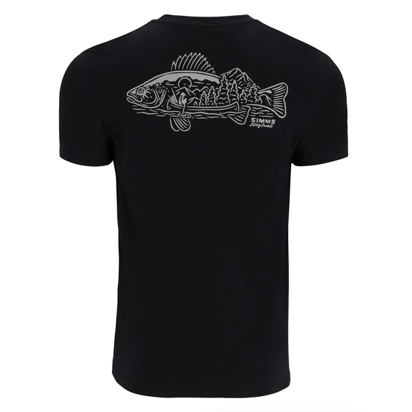 Simms Men's Walleye Scene T-Shirt Black