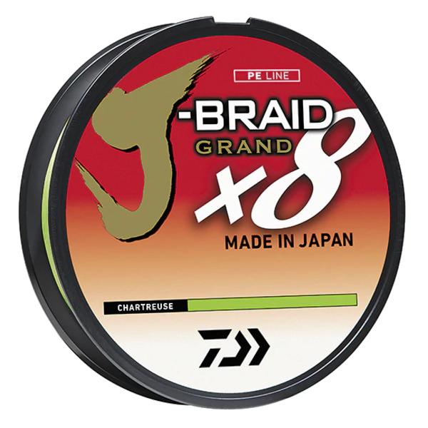 Daiwa J-Braid X8 Grand 8b 150yd Chartreuse