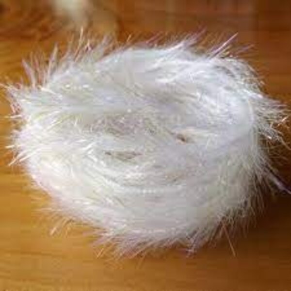 Flybox Medium Crystal Hackle UV White