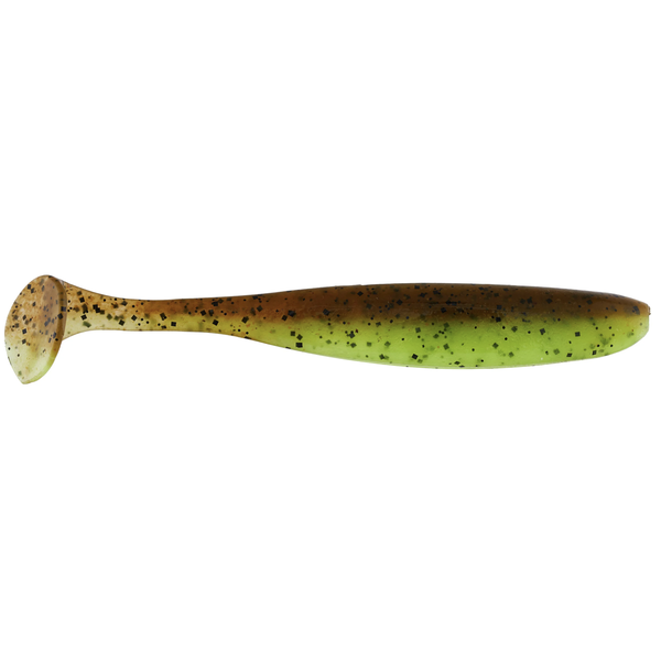 Keitech Easy Shiner 3" Green Pumpkin Chartreuse 10-pk