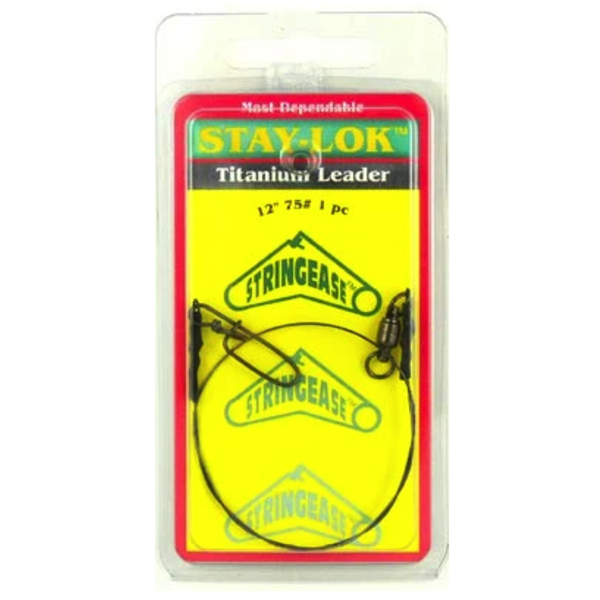 Stringease Stringease Stay-Lok Titanium Leader 75lb 18" 1-pk
