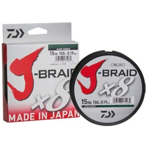 Daiwa J-Braid X8 50lb Dark Green 165yd