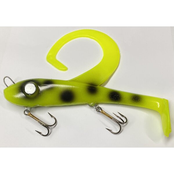 Restless Rider Tackle Swimbait 9" Chartreuse Dalmatian