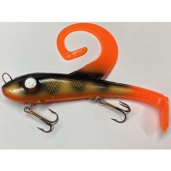 Restless Rider Tackle Swimbait 9" Burnt Perch Orange Tails