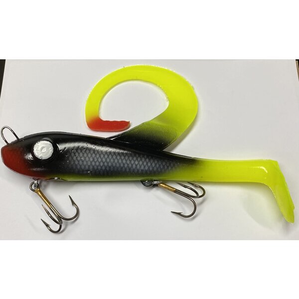 Restless Rider Tackle Swimbait 9" Chartreused Shad Red Tip
