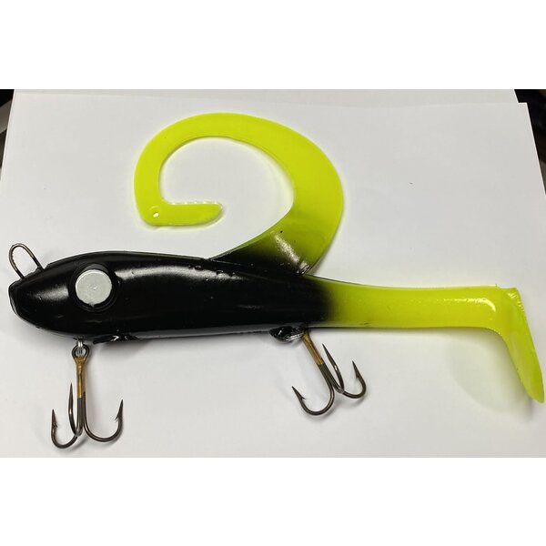 Restless Rider Tackle Swimbait 9" Black Chartreuse