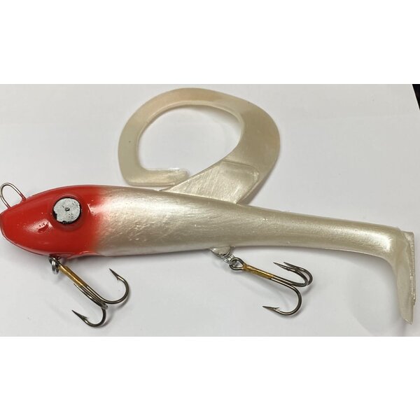 Restless Rider Tackle Swimbait 9" Pearl Bloddy Head