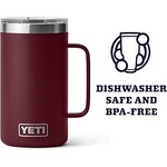 Yeti Rambler 709mL Mug with Magslider Lid. Wine Vine Red