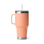 Yeti Rambler 1L Straw Mug w/Straw Lid. Lowcountry peach
