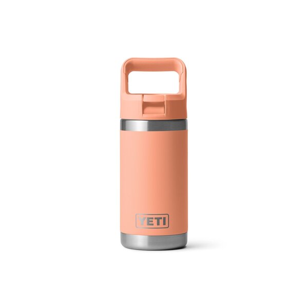 Yeti Rambler Jr 355mL Kids Water Bottle w/Color Match Straw Cap. Lowcountry peach
