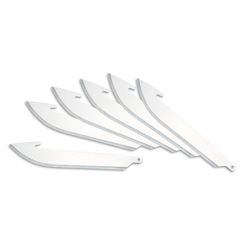Outdoor Edge RR306 RazorLite Replacement Blades Drop Point 3 420J2 Stainless Steel Blade Silver 6 Blades