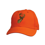 Backwoods Embroidered Cap, Blaze Orange Deer Logo