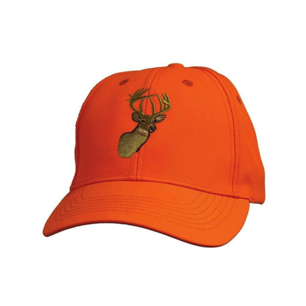 Backwoods Embroidered Cap, Blaze Orange Deer Logo
