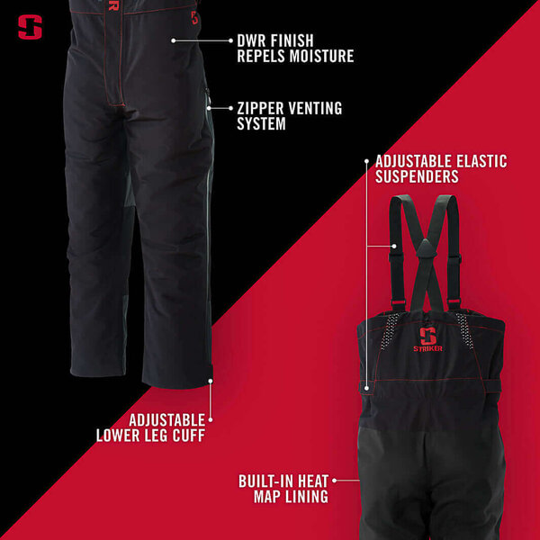 Striker Denali Insulated Rain Bib Black XL (S25)