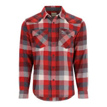 Simms Men's Santee Flannel Shirt Autumn Red/Slate Buffalo Check Medium (REG$119.99)