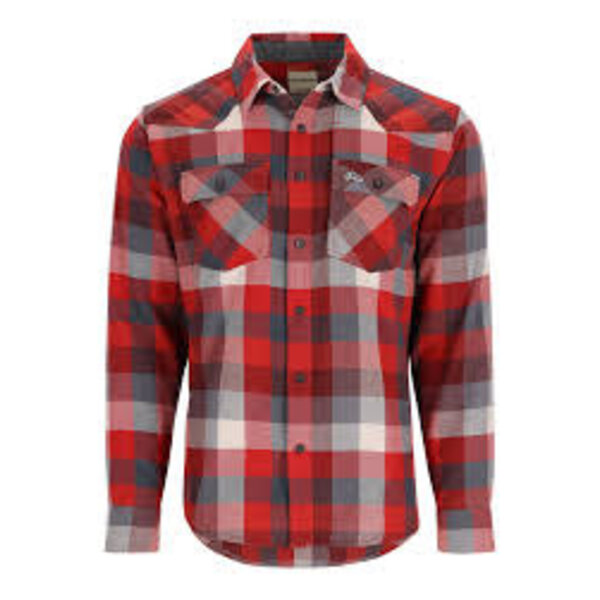 Simms  Men's Santee Flannel Shirt Autumn Red/Slate Buffalo Check Medium (REG$119.99)