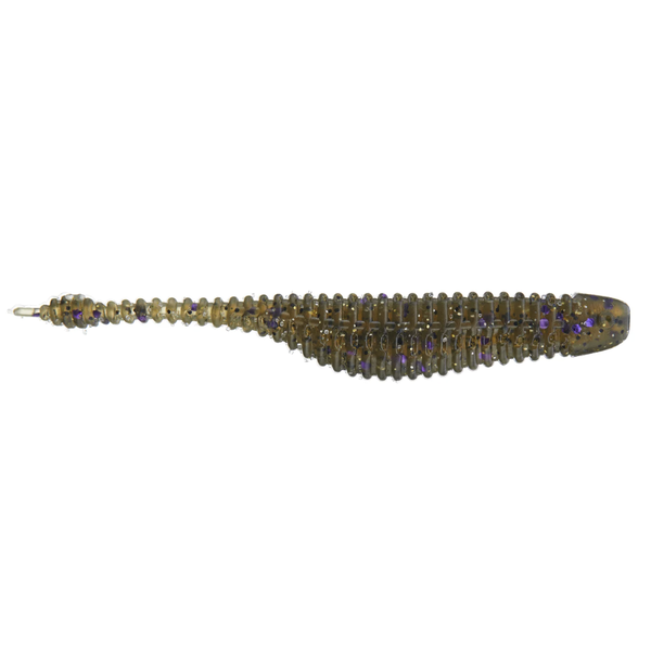 Great Lakes Finesse Drop Minnow 2.75" Green Pumpkin Purple Flake 8-pk