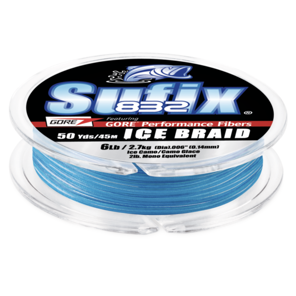 Sufix 832 Ice Braid. 4lb 50yds Ice Camo