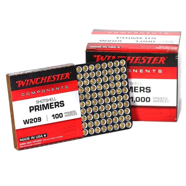 Winchester W209 Shotshells Primers Qty 100