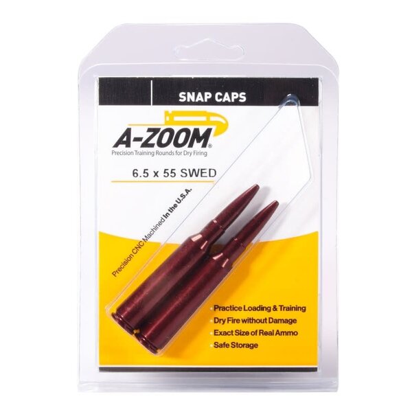 A-Zoom Snap Caps 6.5x55 Swed  2/Pk