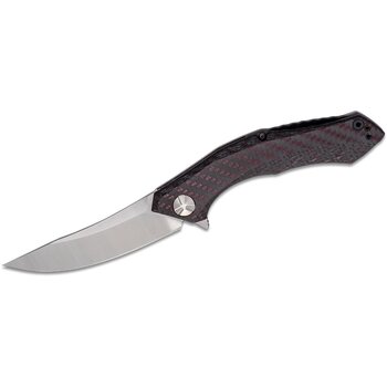 Zero Tolerance 0462 Dmitry Sinkevich Flipper Knife 3.75" CPM-20CV Two-Tone Blade, Red Carbon Fiber and Titanium Handles, Frame Lock
