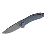 Kershaw 2042 Covalent DuraLock KVT Flipper Knife 3.2" D2 BlackWashed Drop Blade, Gray Glass-Reinforced Nylon Handles, Reversible Bayonet Clip, AXIS/Crossbar Lock